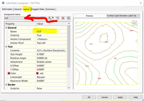 AutoCAD Civil 3D Cut/Fill