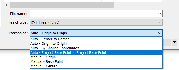 Project Base Point Option for Inserting