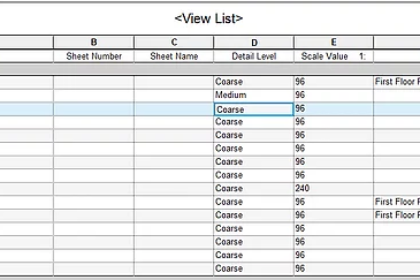 Revit Schedules