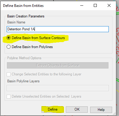 Civil 3D - Define Basin