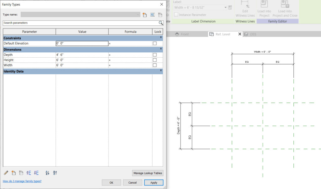 Revit Family Types