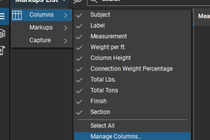 Accessing Custom Columns in Bluebeam