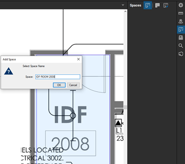 Define a Space in Bluebeam Revu