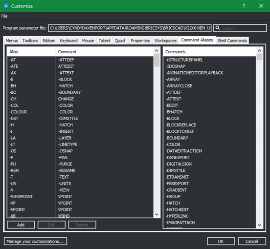 BricsCAD Customization