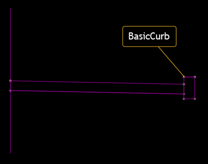 Assembly created with the BasicLane and the BasicCurb 