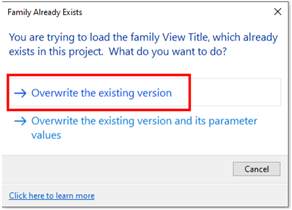 Overwrite existing version