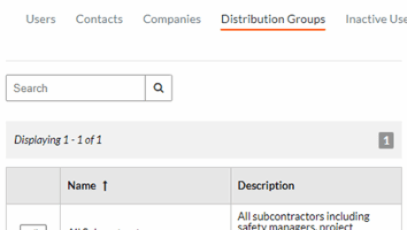 Project Directory in Procore