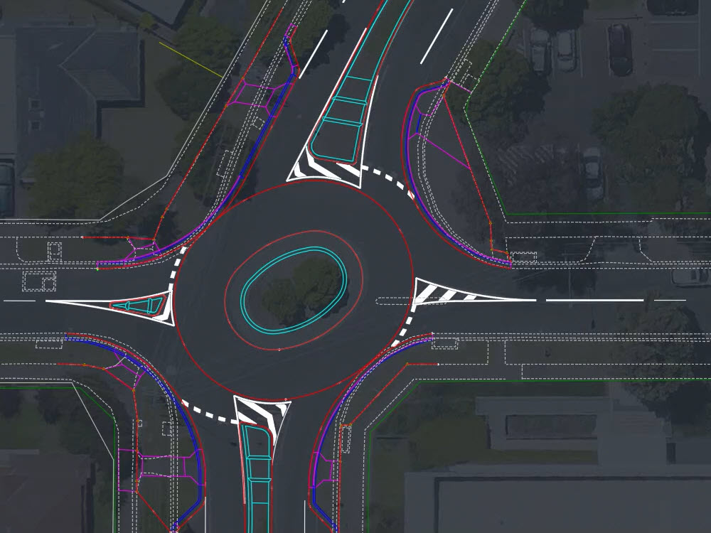 Project Assist in Civil Site Design Plus automates roundabout design