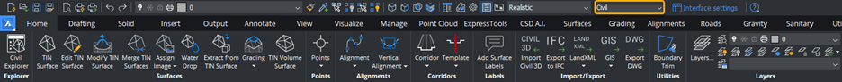 BricsCAD Ribbon