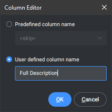 Column Editor