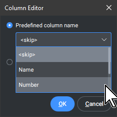 Column Editor