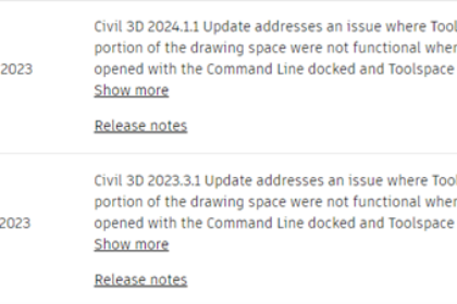 Civil 3D Toolspace Update