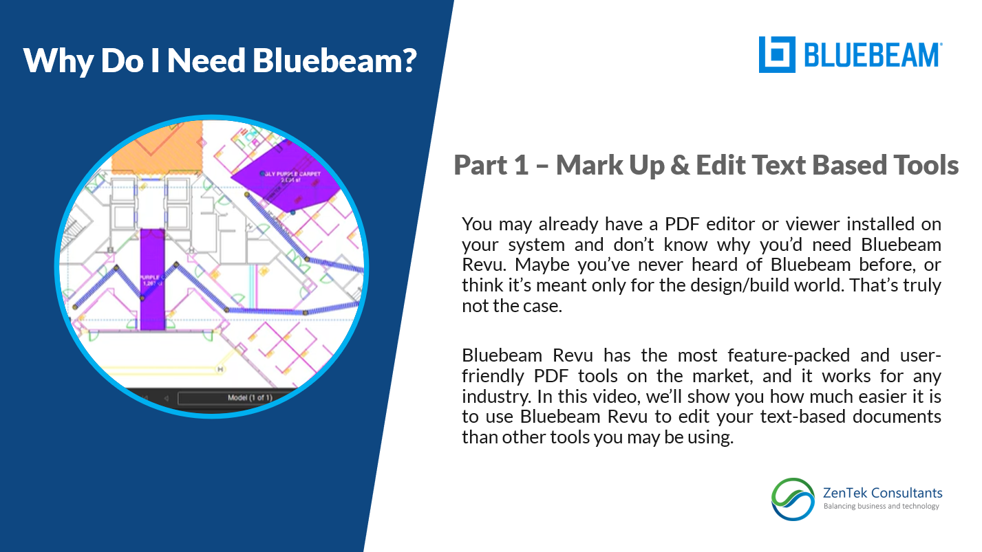 Why Bluebeam: Mark Up & Edit Text Based Tools