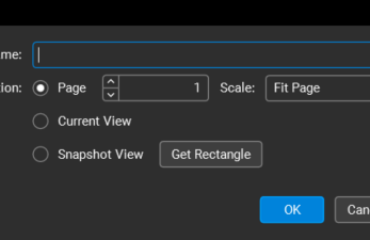 Place dialog in Bluebeam Revu