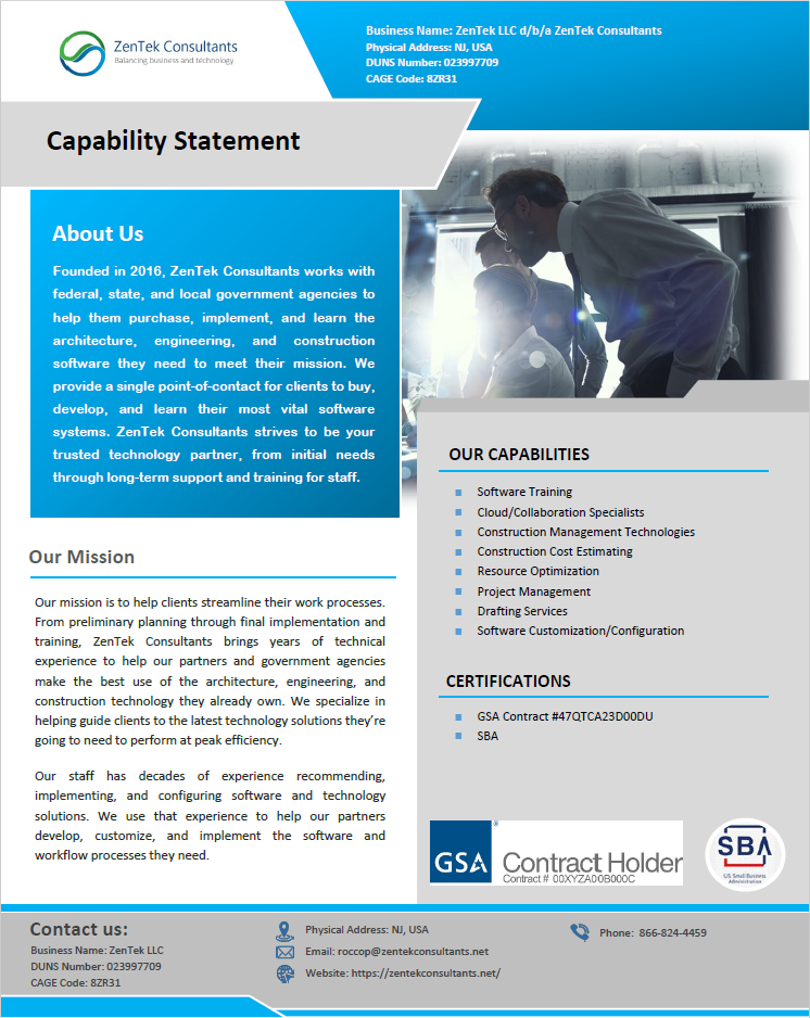 ZenTek Capability Statement