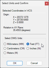 Select Units and Confirm dialog