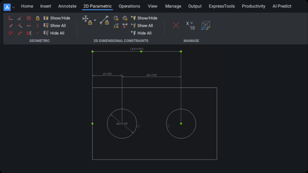 BricsCAD v25: 2D reference parameters