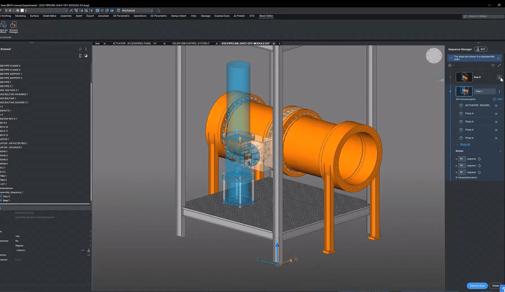 BricsCAD v25: BMSEQUENCE panel