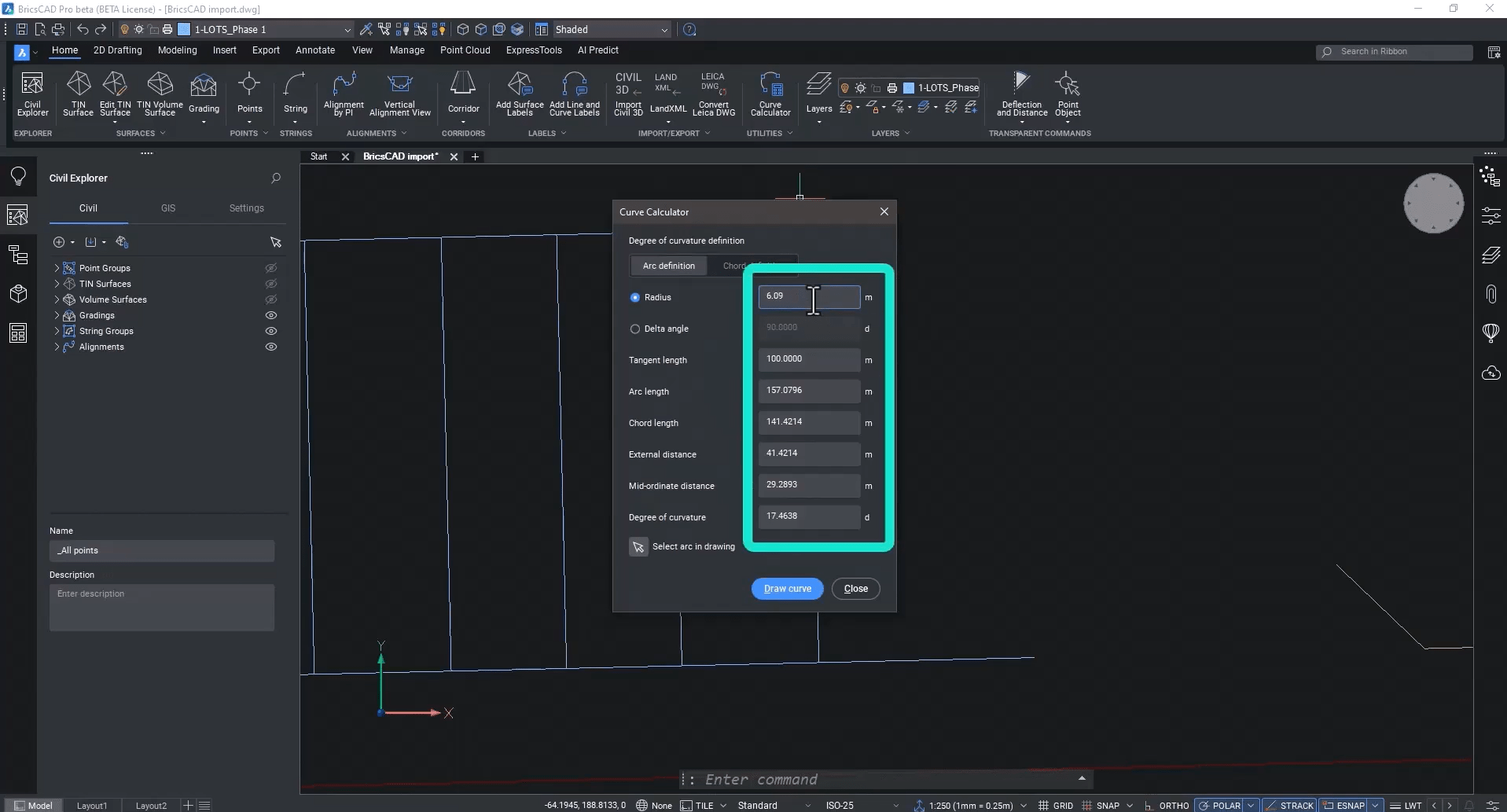 BricsCAD v25: Curve Calculator and Geometry Creator