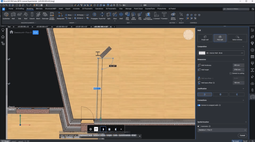 BricsCAD v25: BIMWALL