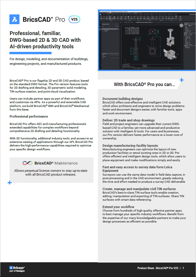 BricsCAD Pro V25 Brochure