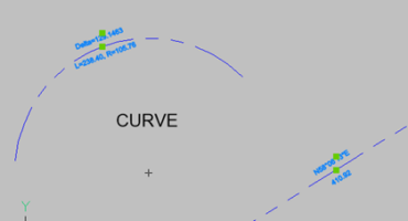 Selected Line and Curve labels in BricsCAD v25