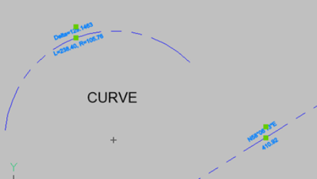 Selected Line and Curve labels in BricsCAD v25