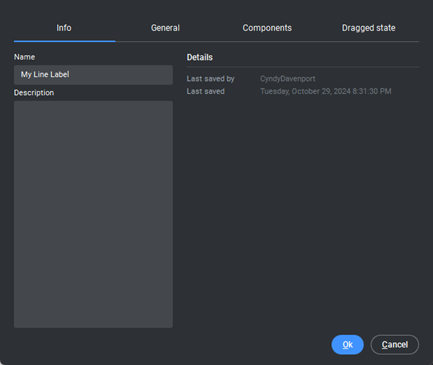 Info tab of the Label Style Editor: BricsCAD v25