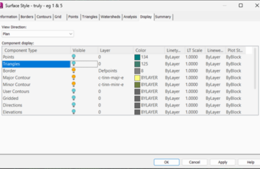 Configuring component layers in Civil 3D