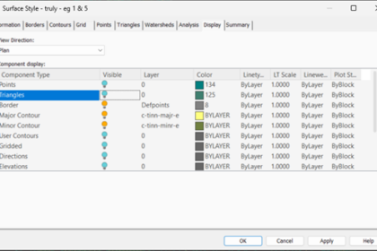 Configuring component layers in Civil 3D