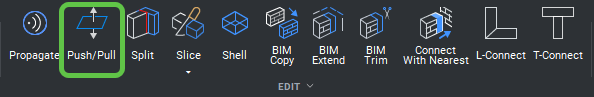 BricsCAD BIM: Push/Pull command