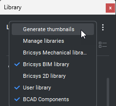 BricsCAD BIM: Generate Thumbnails