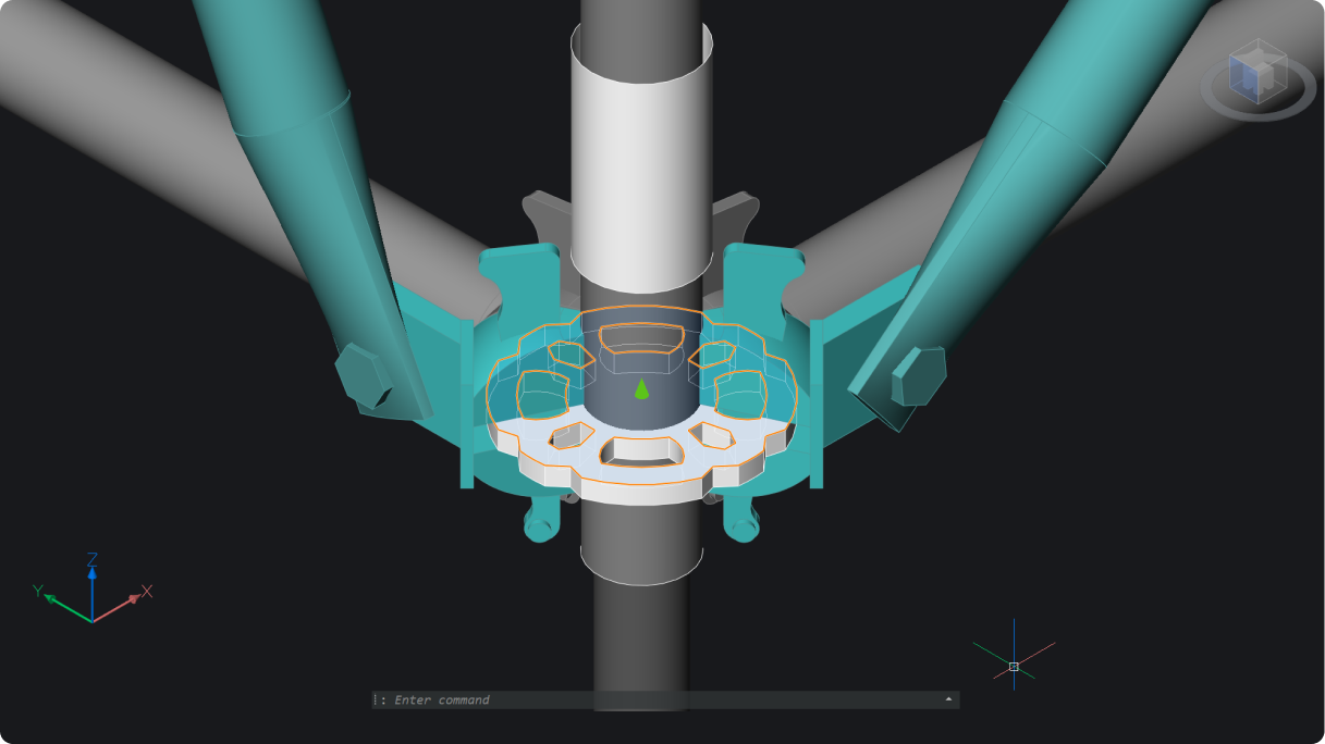 3D section grips for advanced visual controls