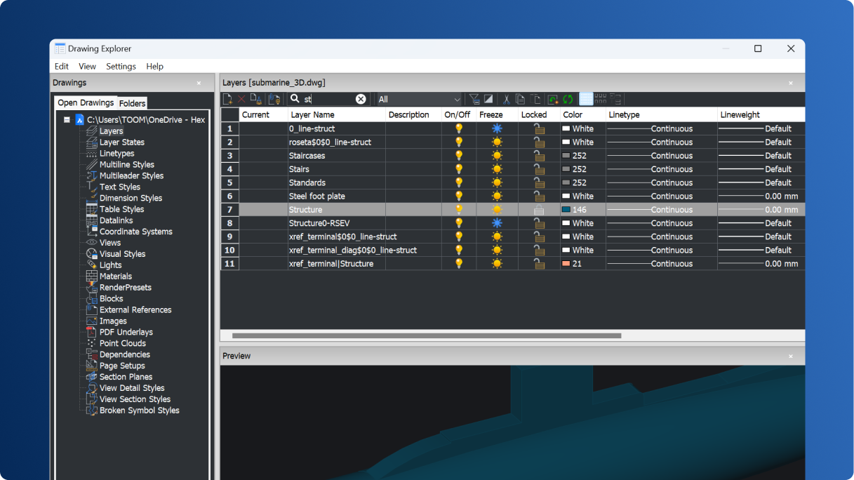 Drawing Explorer block search