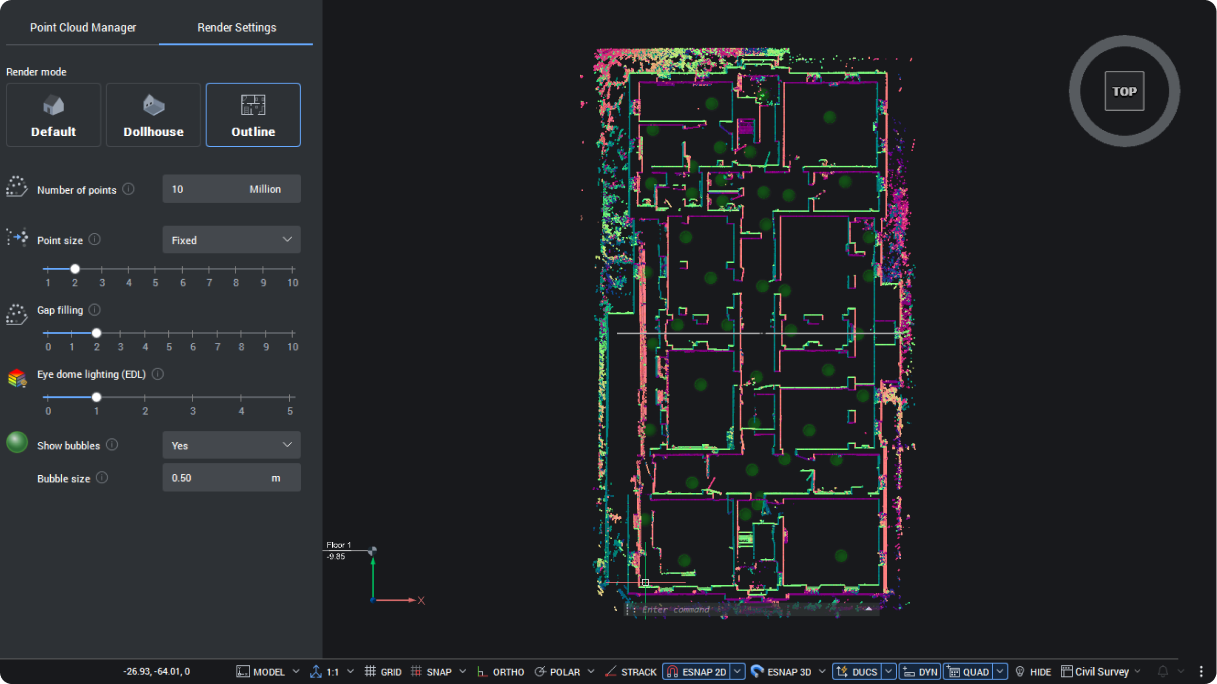Outline for Render mode