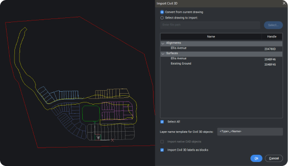 Work with Autodesk® Civil 3D data
