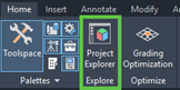 Civil 3D: Project Explorer icon