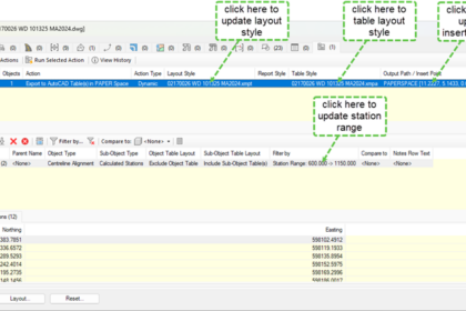 Object Set Item Output Options dialog