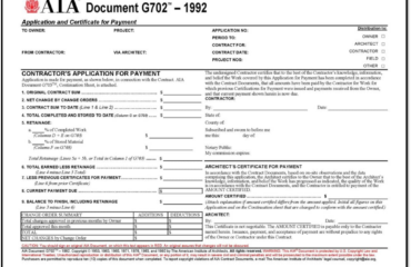 AIA G702 payment form