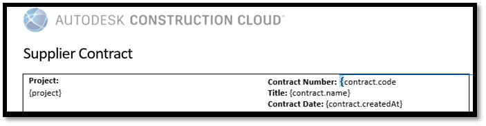 Custom Documents in Autodesk Construction Cloud Cost Management