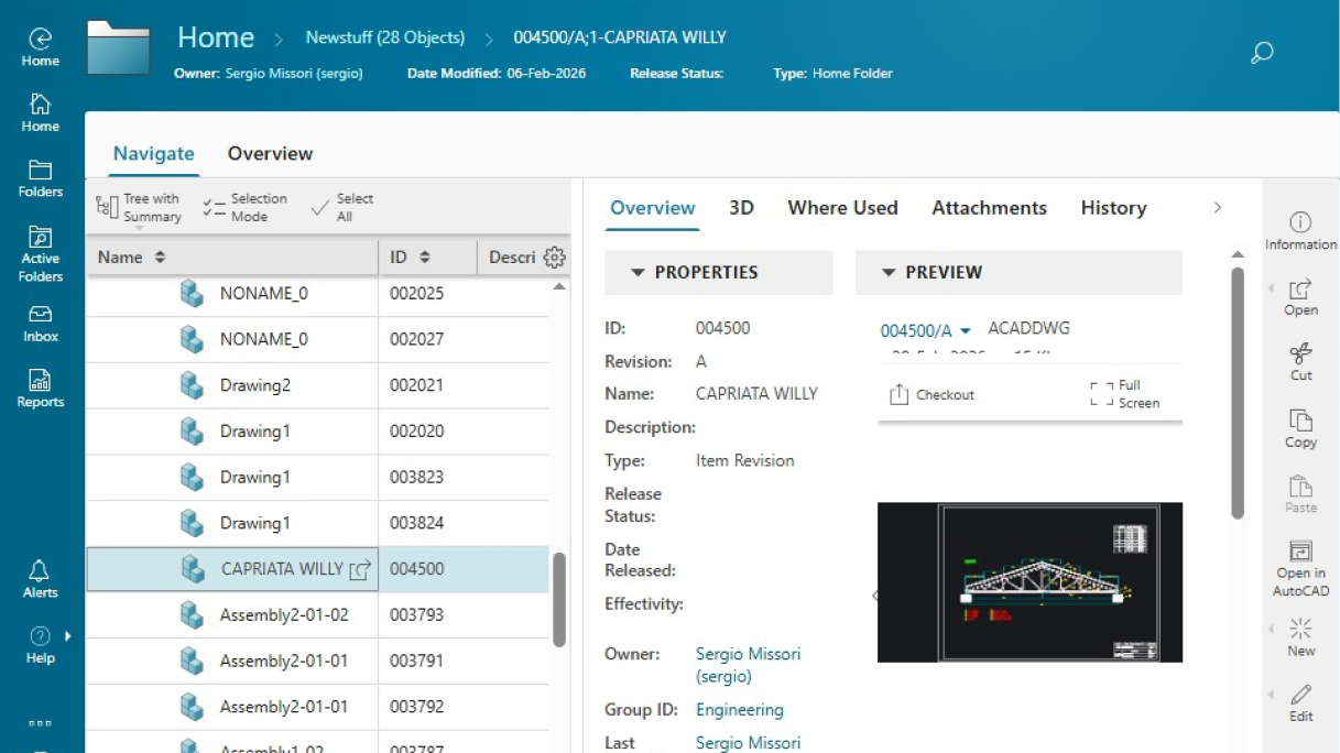 Siemens Teamcenter integration