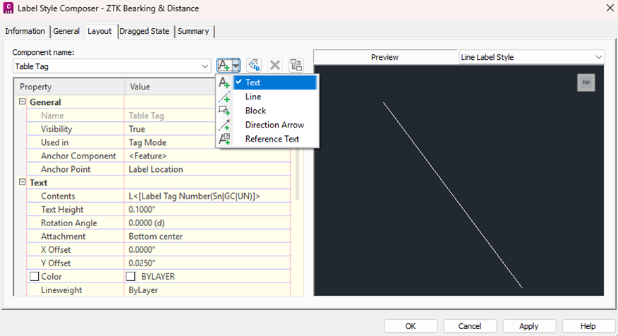 Label Style Composer > Layout tab